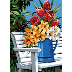 canevas seg n17 le broc du banc 45 x 60 cm