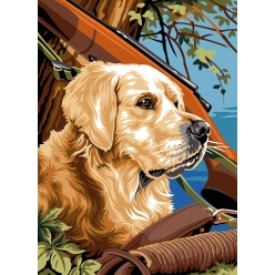 canevas seg n17 pose de chasse 45 x 60 cm