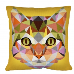 canevas seg n17 geometrique chat 50x50 cm