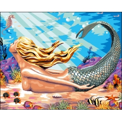 canevas antique la sirene mimo verde 65x80cm