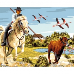 canevas antique la manade 65x80 cm