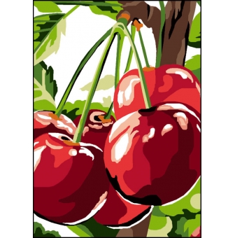 canevas antique les cerises 32x50cm
