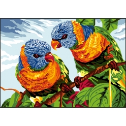 canevas antique le monde exotique 32x50cm