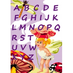 canevas antique abc magique 32x50cm