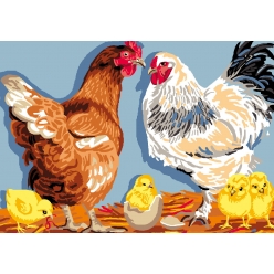 canevas antique nid de poule 32x50 cm