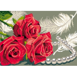 canevas antique saint valentin 32x50 cm
