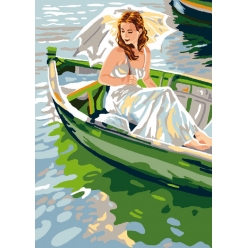 canevas antique au fil de l eau 32x50 cm