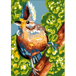 canevas antique drole d oiseaux 32x50 cm
