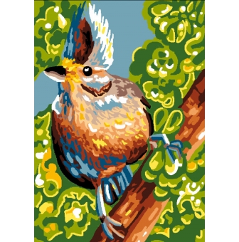 canevas antique drole d oiseaux 32x50 cm