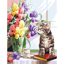 canevas antique les iris 50x65cm