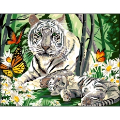 canevas antique un petit coin de paradis 50x65cm