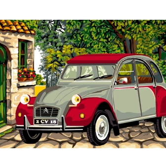 canevas antique nostalgie 50x65cm