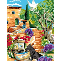 canevas antique 50x65 cm milou