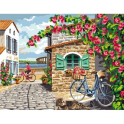 canevas antique l ile de re mimo verde 50x65 cm