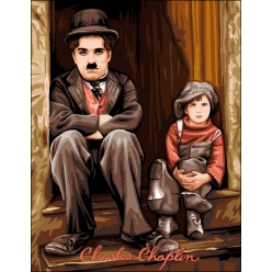 canevas antique charles chaplin rafael angelo 50x65cm