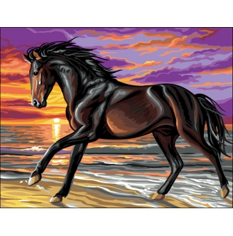 canevas antique l etalon sauvage rafael angelo 50x65cm