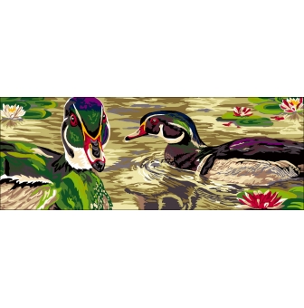 canevas antique les canards 30x65cm