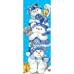canevas antique jeux d hiver 30x65cm