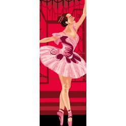 canevas antique ballet classique 30x65cm