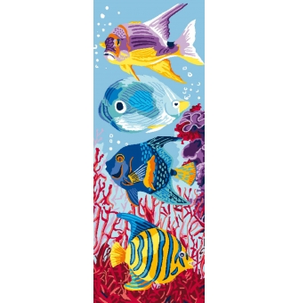 canevas antique 30x65 cm aquarium sans fils