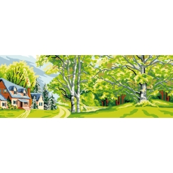 canevas antique printemps 30x65 cm
