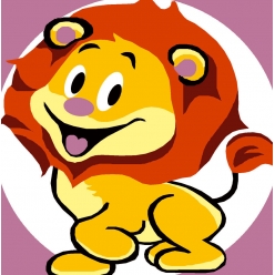 kit canevas soudan lion 20x20cm