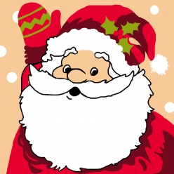 kit canevas soudan pere noel 20x20cm