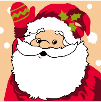kit canevas soudan pere noel 20x20cm
