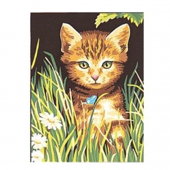kit canevas chat 25x30cm