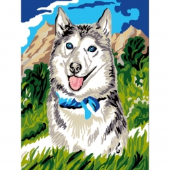 kit canevas husky 25x30cm