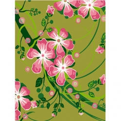 kit canevas fleurs roses 25x30cm