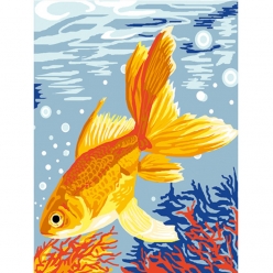 kit canevas poisson exotique 25x30cm