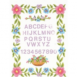 kit canevas fleurs abc 25x30cm