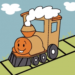 kit canevas soudan locomotive 20x20cm