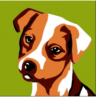 kit canevas soudan le chien 20x20cm
