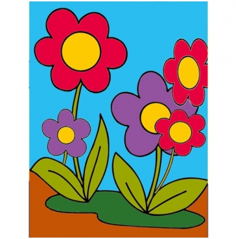 kit canevas enfant fleur 20x25cm