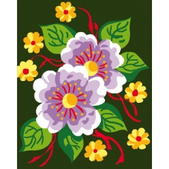 kit canevas blanc fleurs 20x25 cm 100 coton