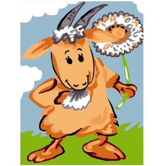 kit canevas enfant chevre 20x25cm