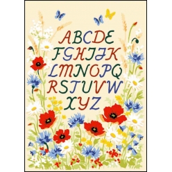 canevas antique abc aux champs 32x50cm