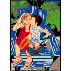 canevas antique les copains 32x50cm