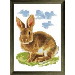 kit a broder au point de croix le lapin