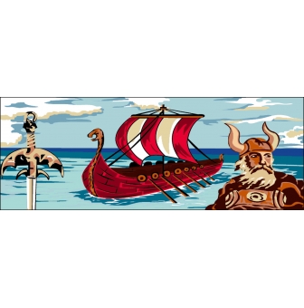 canevas antique viking 30x65cm