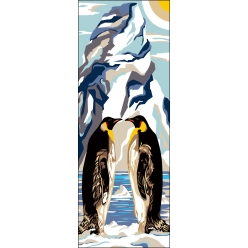 canevas antique pinguouin 30x65cm