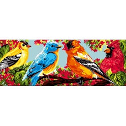 canevas antique symphonie de couleurs 30x65cm