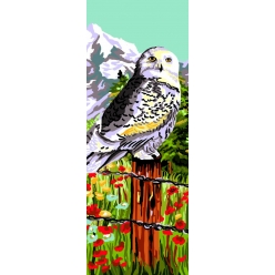 canevas antique la chouette 30x65cm