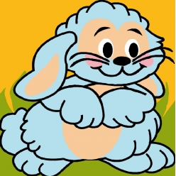 kit canevas soudan lapin 20x20cm