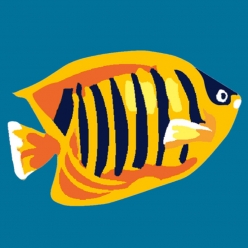 kit canevas soudan le poisson 20x20cm