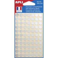 gommettes rondes 308 pastilles dore o 8 mm