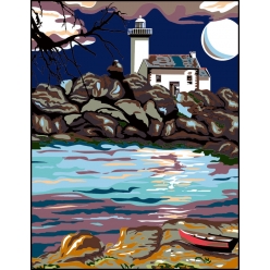 canevas antique le phare 50x65cm