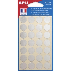 gommettes rondes 112 pastilles dore o 15 mm